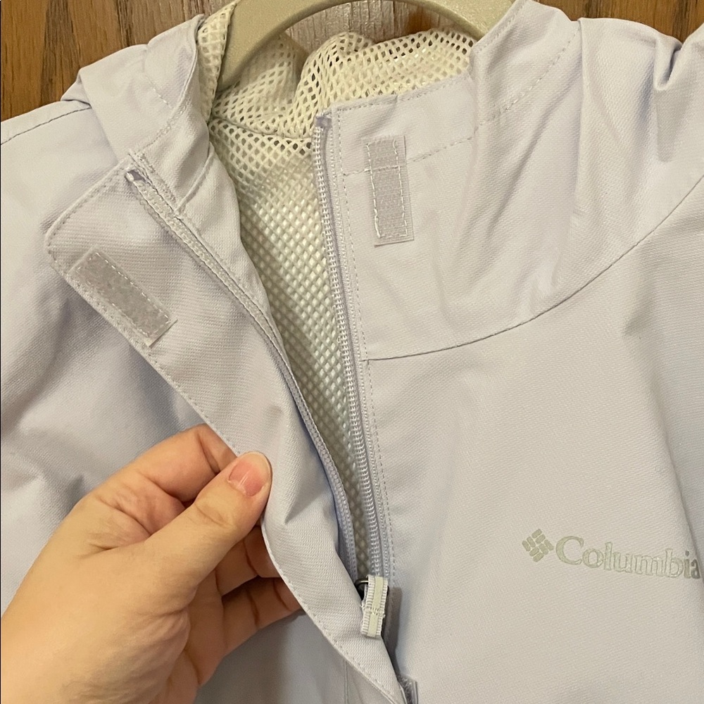 COLUMBIA NWT Girls Size 10/12 Light Purple Lavender Lined Jacket Raincoat - Picture 3 of 12